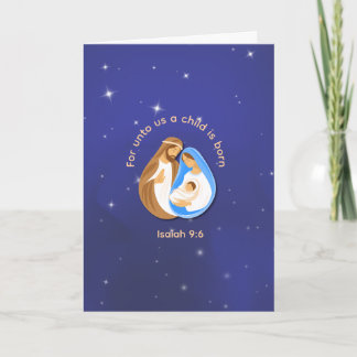 Voor ons is een kind geboren Jesaja 9:6 Kerstmis Kaart