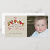 Voor ons is een kind geboren Kerstmis Feestdagenkaart (Voorkant / Achterkant)