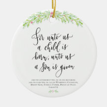 Voor ons is een kind geboren kerstversiering