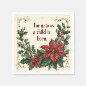 Voor ons is een kind geboren Schriftdecoupage Servet (Voorkant)