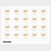 VOOR ONS JESUS Wit Gouden Kerstmis Ronde Sticker (Vel)