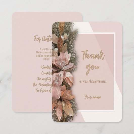 Voor ons Kerst Bedankt Card (Voorkant / Achterkant)