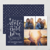 Voor ons kerstfoto kaart drie foto's (Voorkant / Achterkant)