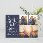 Voor ons kerstfoto kaart drie foto's (Staand voorkant)