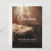 Voor ons wordt een kind geboren met kerst feestdagenkaart (Voorkant)