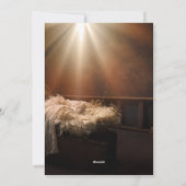 Voor ons wordt een kind geboren met kerst feestdagenkaart (Achterkant)