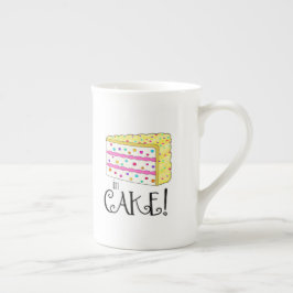 Voor ontbijt hou ik van mijn eieren...in Cake! Porselein Kop