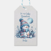 Voor onze baby kleinzoon Kerst Cadeaulabel (Voorkant)