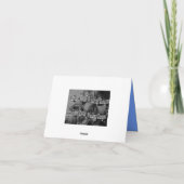 "Voor onze bel-ringer" - Donker turquoise bel / st Bedankkaart (Achterkant)