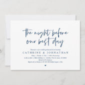 Voor onze beste dag, bruiloft repetitie diner Invi Kaart (Voorkant)