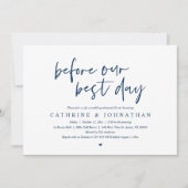 Voor onze beste dag, de repetitie van de bruiloft  kaart (Voorkant)