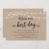 Voor onze beste dag, rustieke repetitie diner kaart (Voorkant / Achterkant)