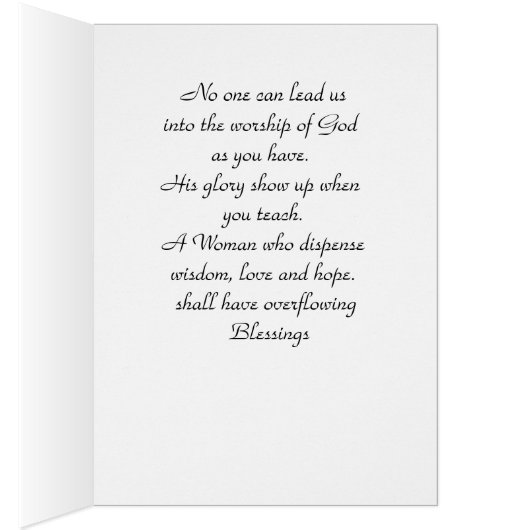 Voor onze dominee "Dame" (Binnen (Rechts))