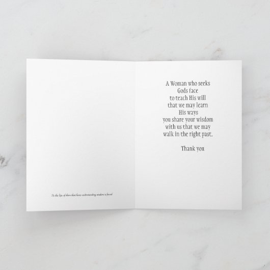 Voor onze eerste dame kaart (Binnen)