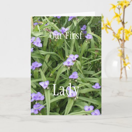 Voor onze eerste dame kaart (Gele Bloem)