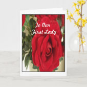 Voor onze eerste dame kaart (Gele Bloem)