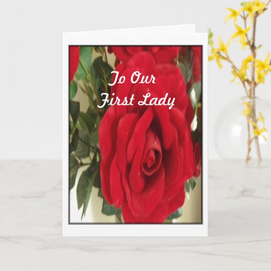 Voor onze eerste dame kaart (Gele Bloem)