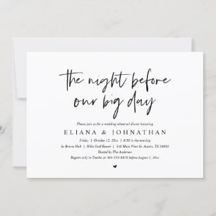 Voor onze grote dag, het Dinon van de Huwelijksrep Kaart