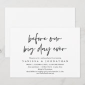 Voor onze grote dag ooit, het eten van de repetiti kaart (Voorkant / Achterkant)