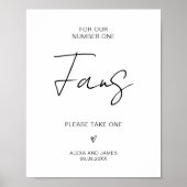 Voor onze nummer één fans moderne bruiloft fan gun poster (Voorkant)