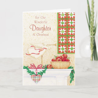 Voor Onze Prachtige Dochter bij Kerstmis Feestdagen Kaart