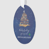 Voor oogarts Kerstboom aangepaste naam Ornament (voorkant)
