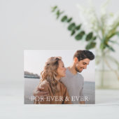 Voor Ooit en Ooit Bieden sparen de Datum Aankondigingskaart (Staand voorkant)