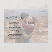 Voor Ooit en Ooit Bieden sparen de Datum Aankondigingskaart (Achterkant)