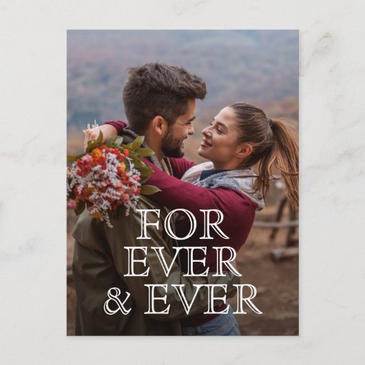 Voor Ooit en Ooit Bieden sparen de Datum Aankondigingskaart (Voorkant)