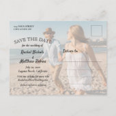 Voor Ooit en Ooit Bieden sparen de Datum Aankondigingskaart (Achterkant)