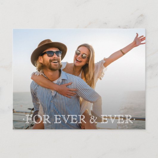 Voor Ooit en Ooit Bieden sparen de Datum Aankondigingskaart (Voorkant)