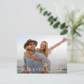 Voor Ooit en Ooit Bieden sparen de Datum Aankondigingskaart (Staand voorkant)