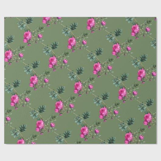 Voor ooit Rosa Moss Wrapping Paper Cadeaupapier (Vlak)