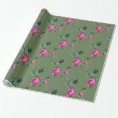 Voor ooit Rosa Moss Wrapping Paper Cadeaupapier (Uitgerold)