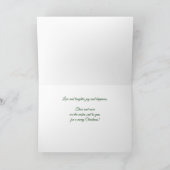 voor oom Kerstmis: Holly en Berries Feestdagen Kaart (Binnen)