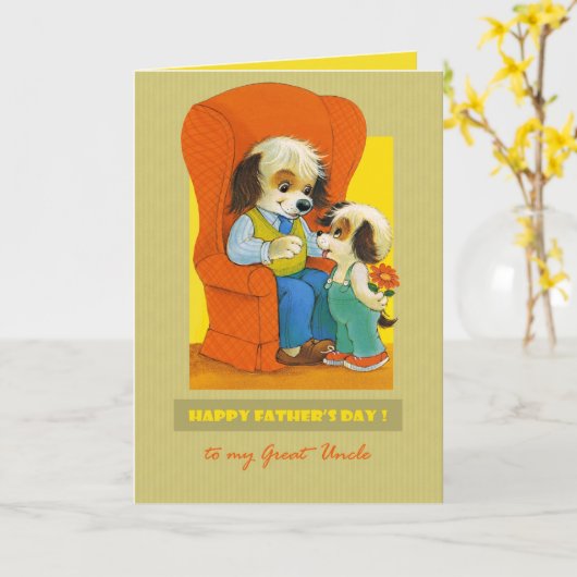 Voor oom op Vaderdag Kaart (Gele Bloem)