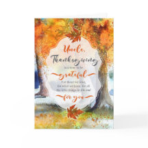 voor oom Thanksgiving najaar Waterverf Grateful