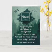 voor oom's Birthday Forest Green Woodland Theme Kaart (Gele Bloem)