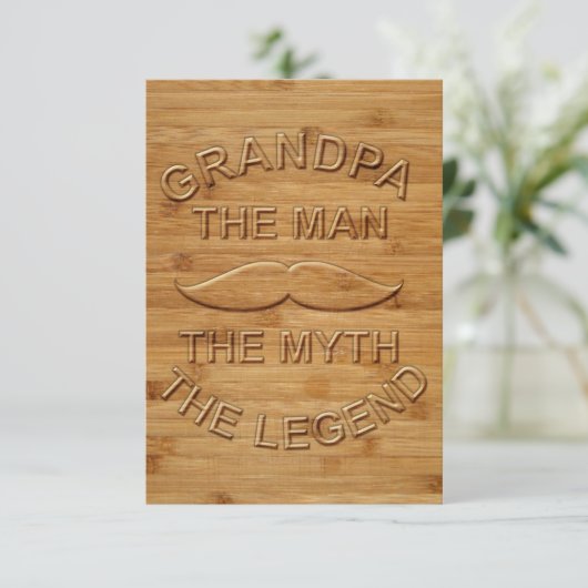 Voor opa bedankkaart (Staand voorkant)