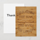 Voor opa bedankkaart (Voorkant / Achterkant)