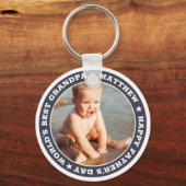 Voor opa Happy Vaderdag Photo Keepslag Sleutelhanger (Voorkant)