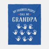 Voor opa met opa-namen speciaal gepersonaliseerd fleece deken (Voorkant)