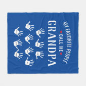 Voor opa met opa-namen speciaal gepersonaliseerd fleece deken (Voorkant (Horizontaal))