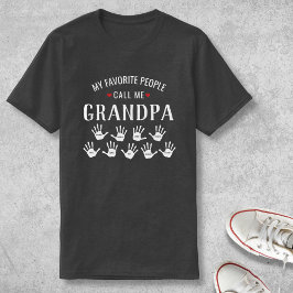 Voor opa met opa-namen speciaal gepersonaliseerd t-shirt
