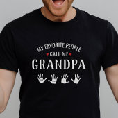 Voor opa met vier opa-namen, speciaal gepersonalis t-shirt