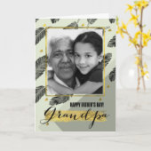 Voor opa op Vaderdag Aangepaste fotokaarten Kaart (Gele Bloem)