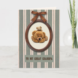 Voor opa op Vaderdag. Leuke teddyberen Kaart