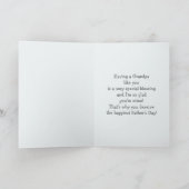 Voor opa op Vaderdag schattig konijn Kaart (Binnen)