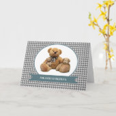 Voor opa op Vaderdag schattige teddyberen Kaart (Gele Bloem)