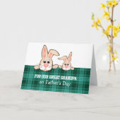 Voor opa op Vaderdag. Twee leuke konijntjes Kaart (Gele Bloem)